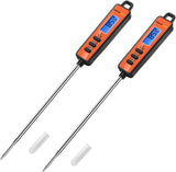 Brinonac TP01A Digital Meat Thermometer for Cooking Candle Liquid Deep Frying Oil Candy, Kitchen Food Instant Read Thermometer with Super Long Probe, Backlit, Lock Function