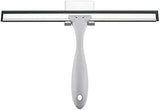 FEEGO Bath Shower Squeegee for Glass Doors, Window Squeegee, All-Purpose Glass Squeegee for Shower Doors Mirror Tile Car Window, Non-Slip Handle, 10 Inches, Grey