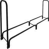 Amagabeli 8 ft Outdoor Fire Wood Log Rack for Fireplace Heavy Duty Firewood Pile Storage Racks for Patio Deck Metal Log Holder Stand Tubular Steel Wood Stacker Outside Tools Accessories Black