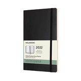 Moleskine Classic 12 Month 2022 Weekly Planner, Soft Cover, Large (5 x 8.25), Black