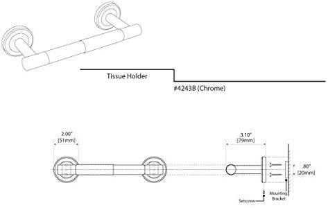 Gatco 1420 Latitude II Toilet Paper Holder with Mobile Shelf, Chrome