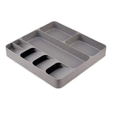 Sazoemao DrawerStore Kitchen Drawer Organizer Tray for Cutlery Utensils and Gadgets, One-size, Gray