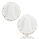 Reyhoar 2 Pcs WB03K10036 Thermostat Knob Replacement Part White for GE & Hotpoint Range Oven - Replaces AP2014848, 242682, AH225985, EA225985, PS225985, WB3K10036