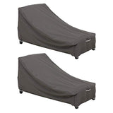 SheeChung Ravenna Water-Resistant 78 Inch Patio Day Chaise Lounge Cover, 2 Pack
