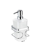 WENKO 20416100 Soap Dispenser Premium Capacity, 3.7 x 6.9 x 3.4 inch, Shiny