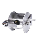 Giraffe Tools Stainless Steel Garden Hose Reel, Heavy Duty Water Hose Reel, Wall/Floor Mounted, 80-Feet, 5/8