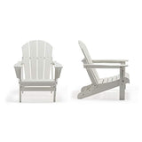 WestinTrends Folding Adirondack Chairs Furniture Outdoor Seating Weather Resistant for Patio, Balcony, Garden, Backyard, Deck, Lawn, Poolside, Porch Lounger (Set of 2), Red