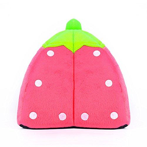 Spring Fever Small Big Animal Strawberry Guinea Pigs Rabbit Dog Cat Puppy Pet Fleece House Indoor Water Resistant Beds