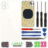ZZOOI Back Glass Cover Replacement Back for iPhone 12 Mini 5.4 Inches All Carriers with Pre-Installed Adhesive and Tool (White)