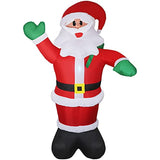 WDERNI Inflatable Santa Claus 6ft Christmas Blow-Up Yard Decoration with LED Best Gift for Indoor Outdoor Holiday Party, with LED Light, Water Bag, and Electric Air Pump
