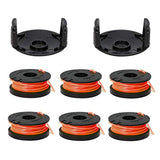 PAXCESS String Trimmer, Weed Feeder, Replacement Edging Spool, 6-Piece Spool Line and 2-Pack of Spool Plugs, Rope Timer, Durable and High Efficiency