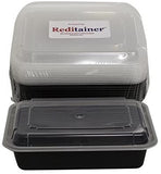 Reditainer Rectangular Food Storage Containers with Lid, 28-Ounce, Package of 12