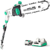 Litheli Cordless Pole Saw 10″, 40V Pole Saws for Tree Trimming, Battery Pole Saw for Branch Cutting, Trimming, Pruning, with 2.5Ah Battery & Charger Included