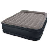 Intex Dura-Beam Standard Series Deluxe Pillow Rest Raised Airbed w/ Soft Flocked Top for Comfort, Built-in Pillow & Electric Pump, Bed Height 16.5