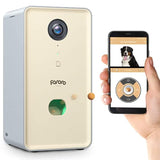 Faroro Dog Camera with Treat Dispenser and Speaker 2.4G WiFi Pet Camera with Two Way Audio Communication and 1080P Full HD Night Vision for Treat Tossing and Monitoring Your Pet Remotely