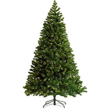 National Tree Company Pre-Lit 'Feel Real' Artificial Full Downswept Christmas Tree, Green, Douglas Fir, Dual Color LED Lights, Includes Stand and PowerConnect, 9 feet
