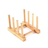 YWSHF Bamboo Wooden Dish Rack Dishes Drainboard Drying Drainer Storage Holder Stand Kitchen Cabinet Organizer for Dish/Plate/Bowl/Cup/Pot Lid/Book