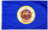 SHELLBOBO Flagmakers Minnesota State Yard Flag USA-Made to Official State Design Specifications, (Model 142760)