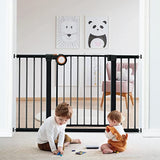 ALVOD Wide Baby Gate,  Auto Close Dog Gate 29.53’’-51.5’’ Wide 30’’ High, Easy Walk Thru Safety Child Gate Pet Gate for Doorways, Stairs, Includes 2.75