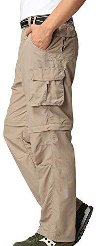 Mens Hiking Pants Adventure Quick Dry Convertible Lightweight Zip Off Fishing Travel Mountain Trousers