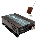 Binen 2000W 24V 120V Pure Sine Wave Solar Power Inverter with Remote Control Switch