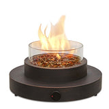 PARTSPLUS 14-in W 6000-BTU Oil Rubbed Bronze Portable Tabletop Steel Liquid Propane Firebowl