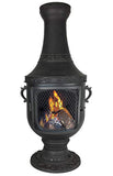 The Blue Rooster Venetian Grill Wood Burning Chiminea Charcoal Color