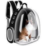 FPVERA Cat Backpack Carrier Black: Pet Backpack Bubble Rucksack Carry Cats & Back Pack Clear Carrying Capsule Space Backpack