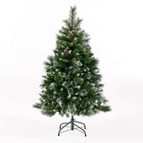 HAPPYGRILL Home 307377 4.5-Foot Mixed Spruce Unlit Hinged Artificial Christmas Tree, Green