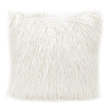 MHJY Faux Fur Pillow Case, Mongolian Fluffy Pillow Cover Soft Plush Throw Pillow Case Cushion Cover Deluxe Home Decor Bed Sofa Car Decorative Pillowcase(18 x 18 Inch)