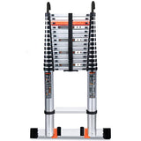 Kingdely 18.5FT Telescoping Ladder, Aluminum Collapsible Extension Ladder with Stabilizer Bar, Hooks and Nonslip Design, Multi-Purpose Telescopic Ladders Compact Ladder,Up to 330 LBS