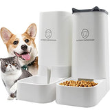FUNLULA  Automatic Pet Fooder and Water Dispenser Gravity Feeder- Pet Food Feeder and Water Feeder Set - Dog Automatic Feeders Cat Water Dispenser, for Cats & Small, Medium Dogs