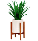 TOUA  Sturdy Beech Wood Plant Stand, Support Pot Plant Rack Flower Holder Indoor for Home Decor, Max to 10 Inch Planter(Plant & Pot Not Include),Brown