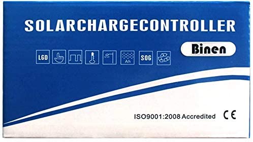 Binen 30A Solar Charge Controller, Solar Panel Charge Controller 12V 24V Dual USB Charge Regulator Intelligent, Adjustable Parameter Backlight LCD Display and Timer Setting ON/Off Hours(30A)