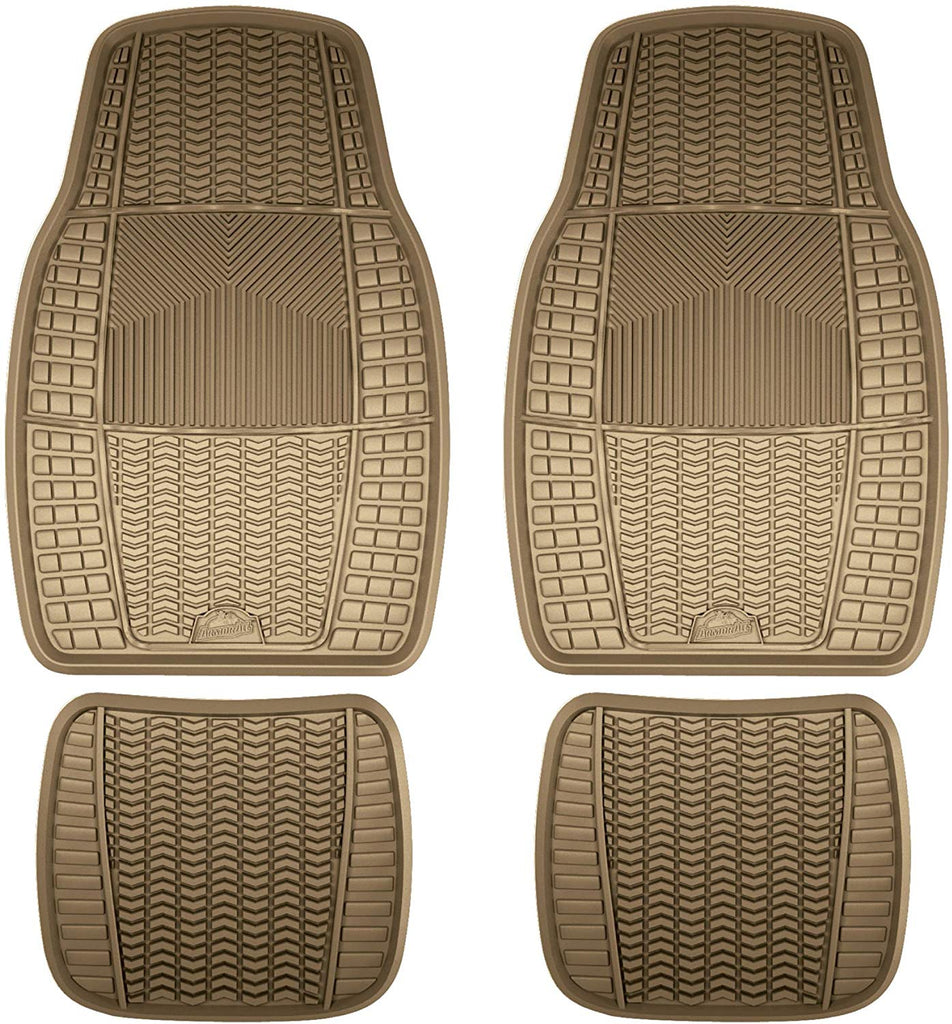 Custom Accessories Armor All 78842 4-Piece Tan All Season Rubber Floor Mat