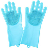 K&K  Pet Grooming Gloves Dog Bathing Shampoo Massage Gloves Silicone Hair Removal for Dogs Cats with Long & Short Fur, Soft Spiky Scrubber Waterproof (2 Pack)
