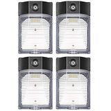 Hykolity 30W LED Wall Pack Light with Photocell, 3450LM 5000K Daylight Dusk to Dawn LED Outdoor Wall Mount Light, 150-250W MH/HPS Replacement, Waterproof Security Lighting-4 Pack