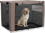 Shinea Dog Crate Cover, Ventilated Pet Kennel Cover, Durable Double Door Polyester Dog Crate Cloth Cover, Air Flow/Universal Fit for Wire Dog Crate HZC1180 (25