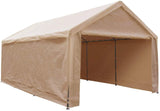 Abba Patio Extra Large Heavy Duty Carport with Removable Sidewalls Portable Garage Car Canopy Boat Shelter Tent for Party, Wedding, Garden Storage Shed 8 Legs, 10 x 20 Feet, Dark Grey