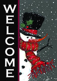 Atenia Home Garden 110563 Snowman Welcome 12.5 x 18 Inch Decorative, (12.5