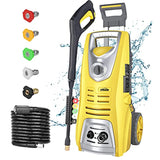 Outable  Pressure Washer Electric Power Washer, 3046 PSI 1.85 GPM Oasser Car Washer Machine with Spray Gun 5 Nozzles for Cars, Houses, Driveways, Patios(yellow)