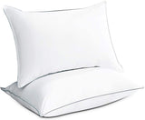 Emolli Hotel Bed Pillows for Sleeping Standard Size - 2 Pack Luxury Plush Pillows, 100% Cotton Cover and Super Soft Down Alternative Microfiber Filled Pillows, 20 x 26 inches