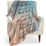 BOOPBEEP Healing Throw Blanket with Inspirational Thoughts and Prayers- Religious Soft Throw Blanket Inspirational Blankets and Throws 40x50 Inch Throw Blankets Perfect Caring Gift for Men & Women