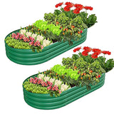 Lovinouse Premium 6 x 3 ft Raised Garden Beds with Grow Grid, for Vegetables, Flowers, Herbs, Plants, Large Vinyl Planting Box (6 x 3 x 1 FT)