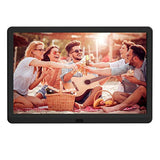Aazomba 10 Inch Digital Photo Frame with High Resolution 1920x1080 16:9 IPS Screen/1080P 720P Video Player/Stereo/MP3/Auto-Rotate/Calendar/Time/Remote Control