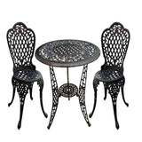 ELECWISH Cole Outdoor Cast Aluminum Bistro Set, 3-Pcs Set, Bronze