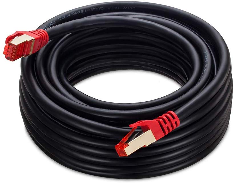 Outdoor Cat 7 Ethernet Cable,Neekeons26AWG Heavy-Duty Cat7 Networking Cord Patch Cable RJ45 10 Gigabit 600Mhz LAN Wire Cable STP Waterproof Direct Burial Ethernet Cable (5M(15feet))