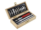 X-Acto Basic Knife Set | Set Contains 3 Precision Knives, 10 Precision Knife Blades, Wooden Chest for Storage (14 Count)