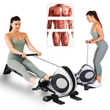 Kamots Beauty  Magnetic Rowing Machine Full Body Workout Machine Quiet Adjustable Resistance Rower Machine w/LCD Monitor Foldable Rowing Machines for Home Use, R60