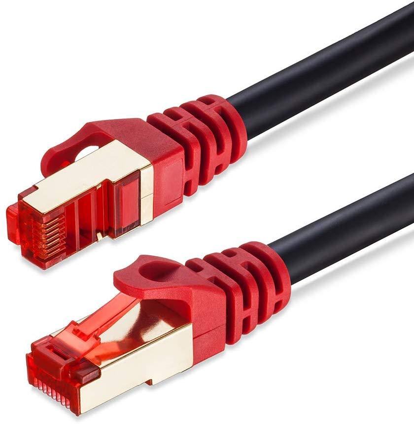 Outdoor Cat 7 Ethernet Cable,Neekeons26AWG Heavy-Duty Cat7 Networking Cord Patch Cable RJ45 10 Gigabit 600Mhz LAN Wire Cable STP Waterproof Direct Burial Ethernet Cable (5M(15feet))